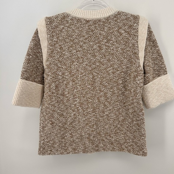 Veronica Beard Kaufman Knit Jacket In Ivory Brown Size XS Cardigan - Picture 5 of 12